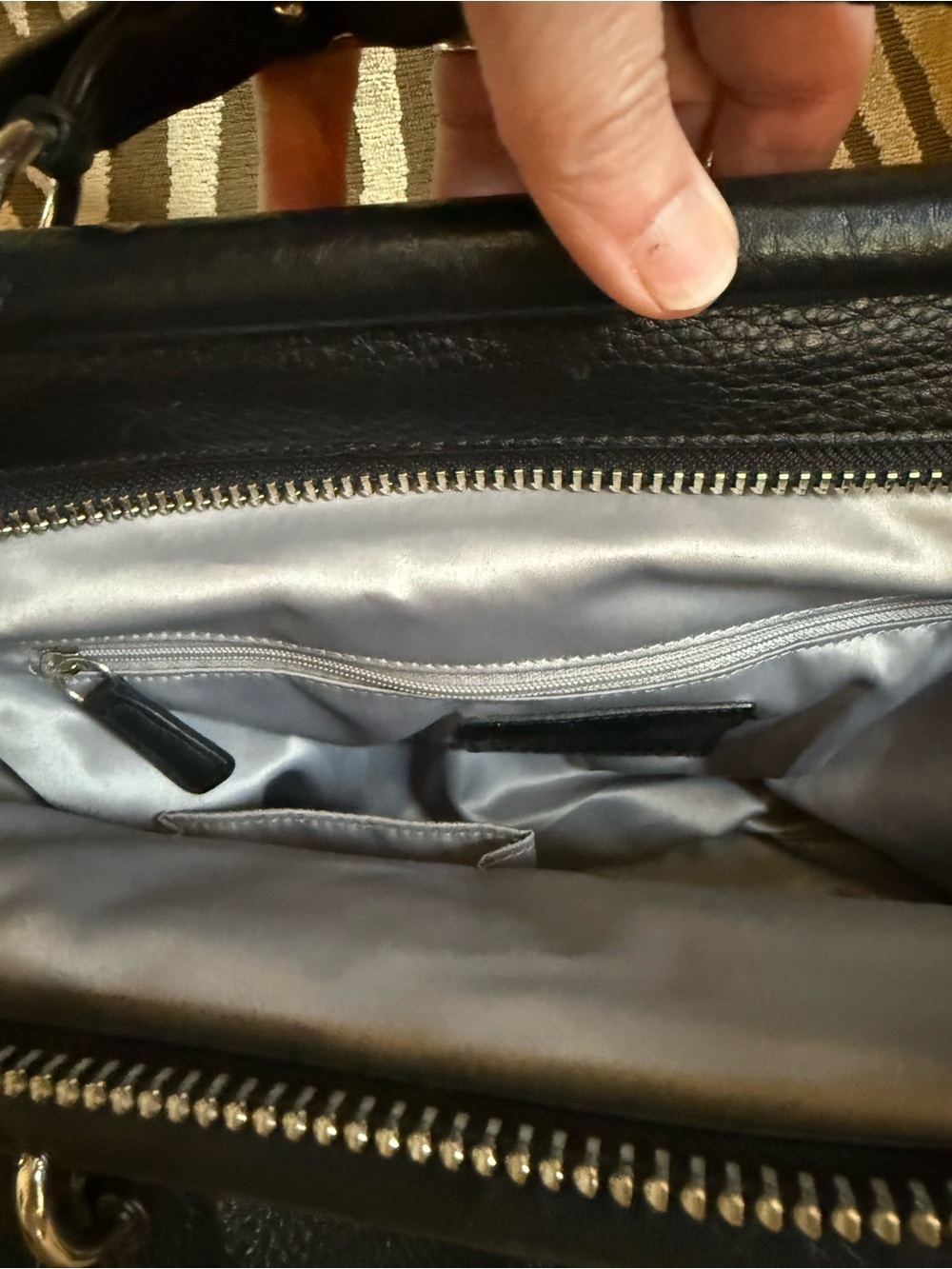 Coach Black Leather Satchel with Signature Hangtags - Picture 7 of 8